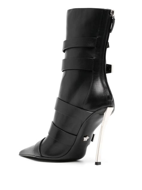 versus versace pin boots|versace leather strap.